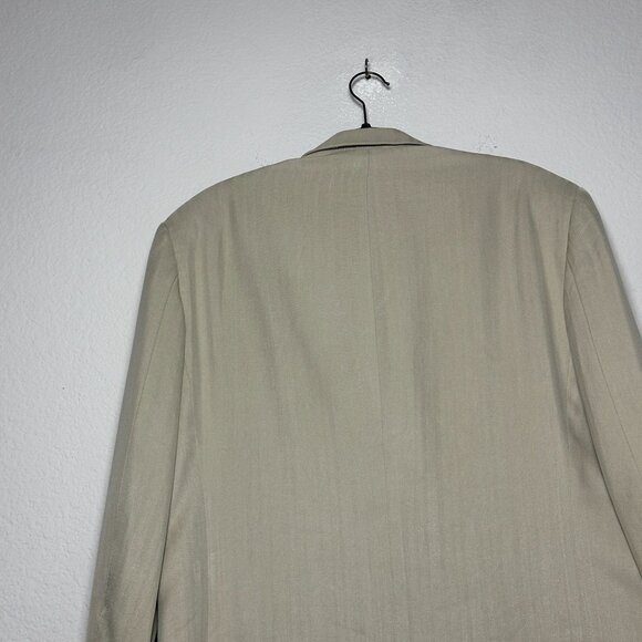 Joseph & Feiss Silk Blazer Sport Coat Men 42L Tan Classic Formal Business Prep - Picture 10 of 16
